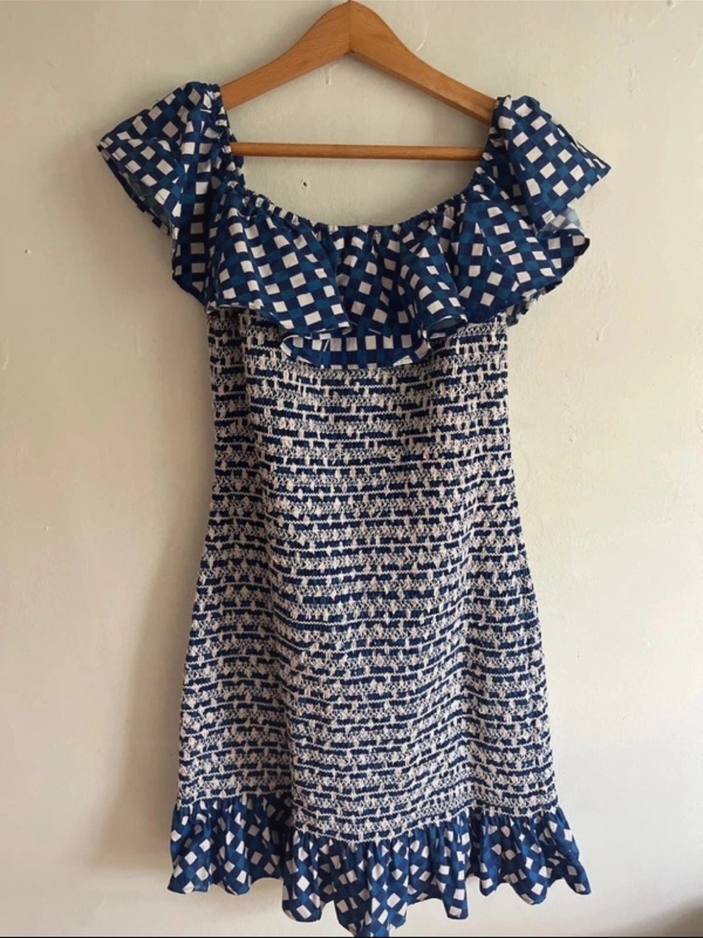 Anthropologie Spanish style off the shoulder mini dress
